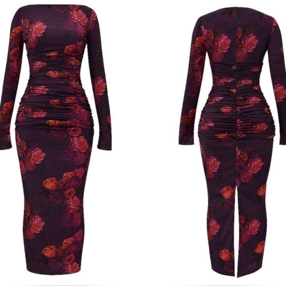 HOUSE OF CB 'Lanetta' Romantic Floral Maxi Dress Small NWT $255 - Picture 3 of 6